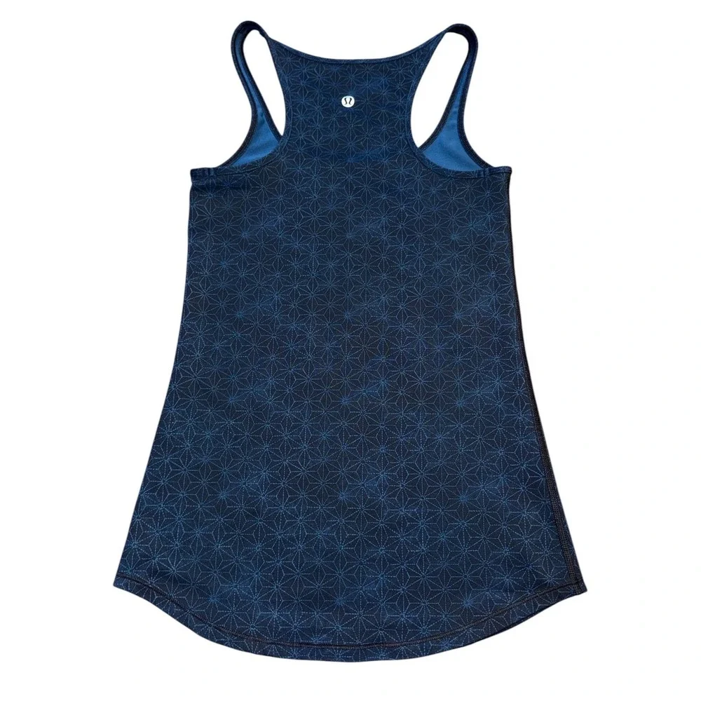 Lululemon Refresher Racerback Tank Top Womens Size 2 Star Inkwell Rugged Blue